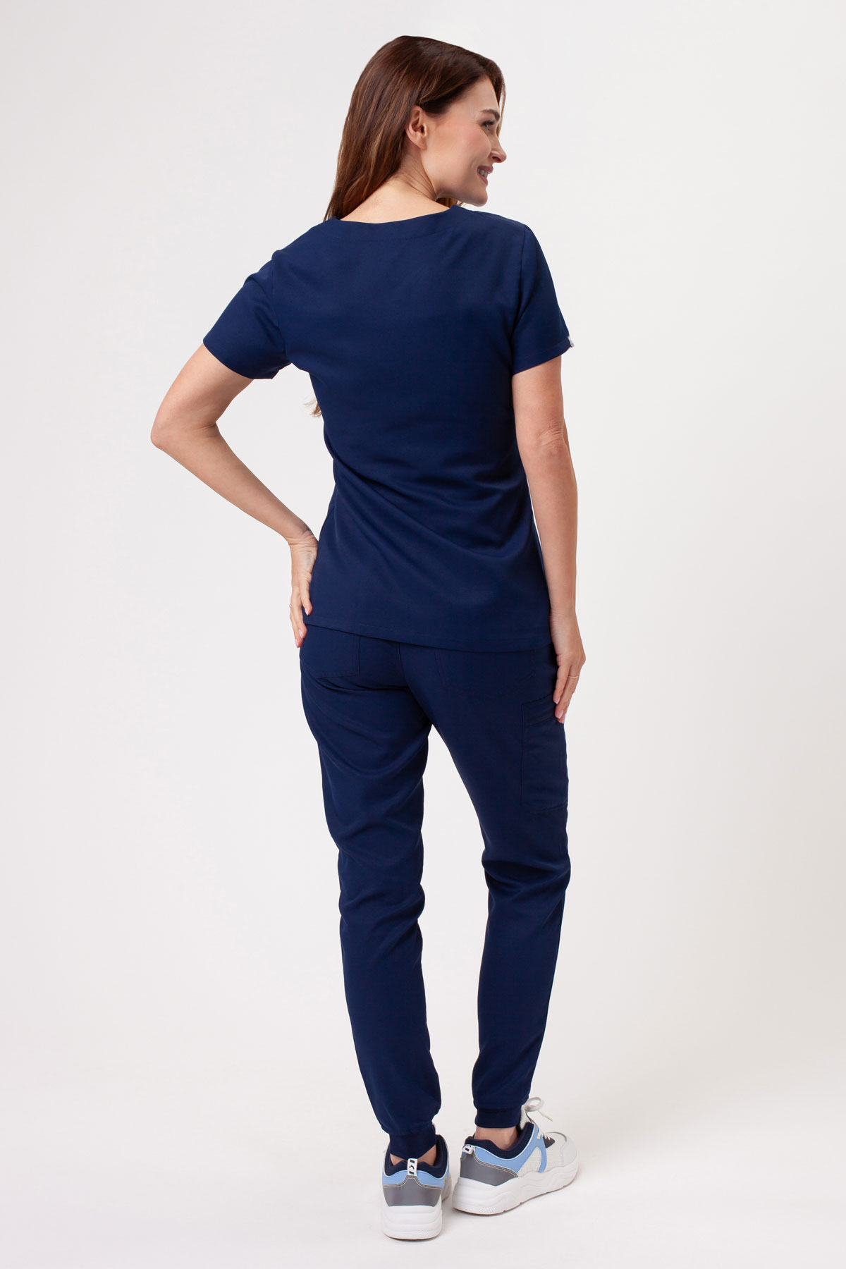 Spodnie medyczne damskie Sunrise Lite Fit jogger ciemny granat-8