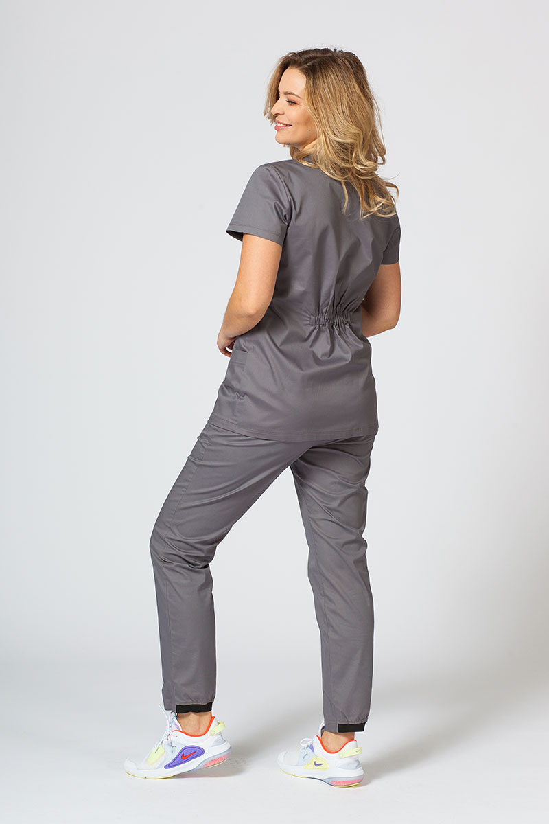 Bluza medyczna damska Sunrise Uniforms Active Fit szara-3