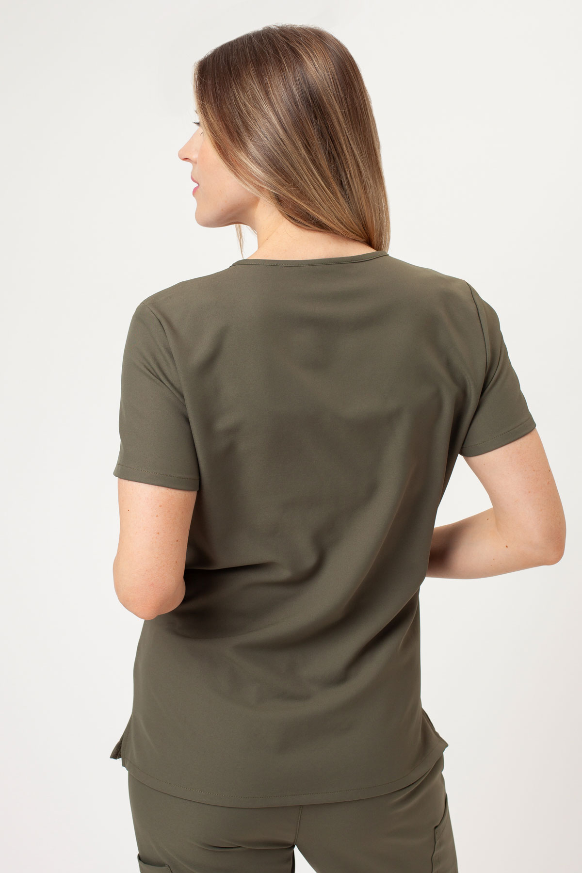 Bluza medyczna damska Cherokee Ultra V-neck Top oliwkowa-1