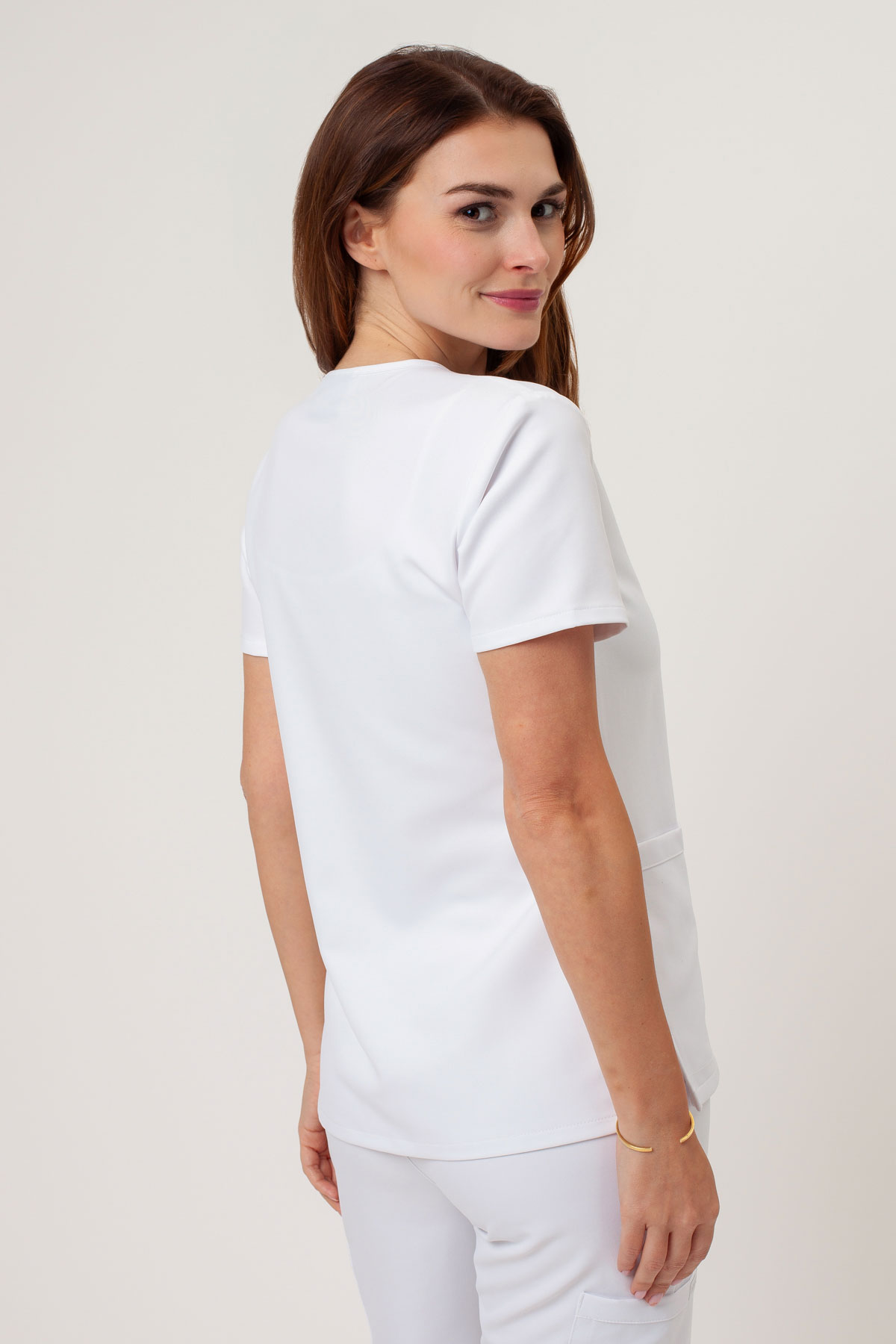 Bluza medyczna damska Cherokee Ultra V-neck Top biała-2