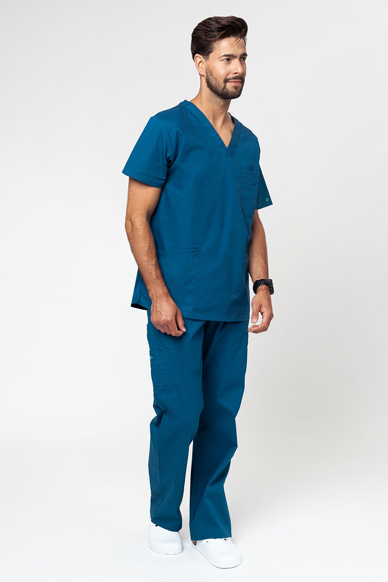 Bluza medyczna męska Dickies EDS Signature Men V-neck karaibski błękit-5
