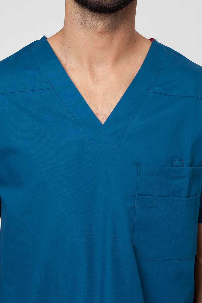 Bluza medyczna męska Dickies EDS Signature Men V-neck karaibski błękit-2
