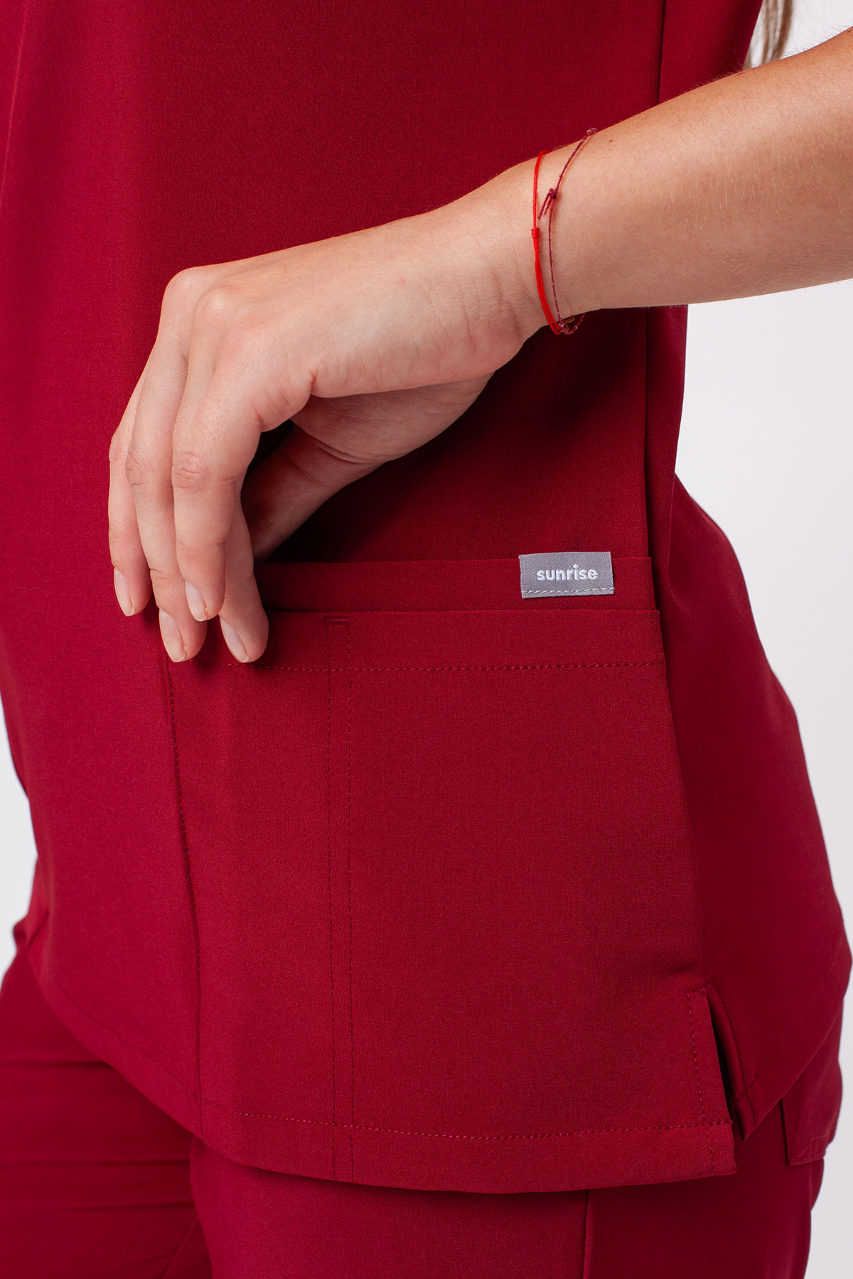 Bluza medyczna damska Sunrise Move Pulse burgundowa-2