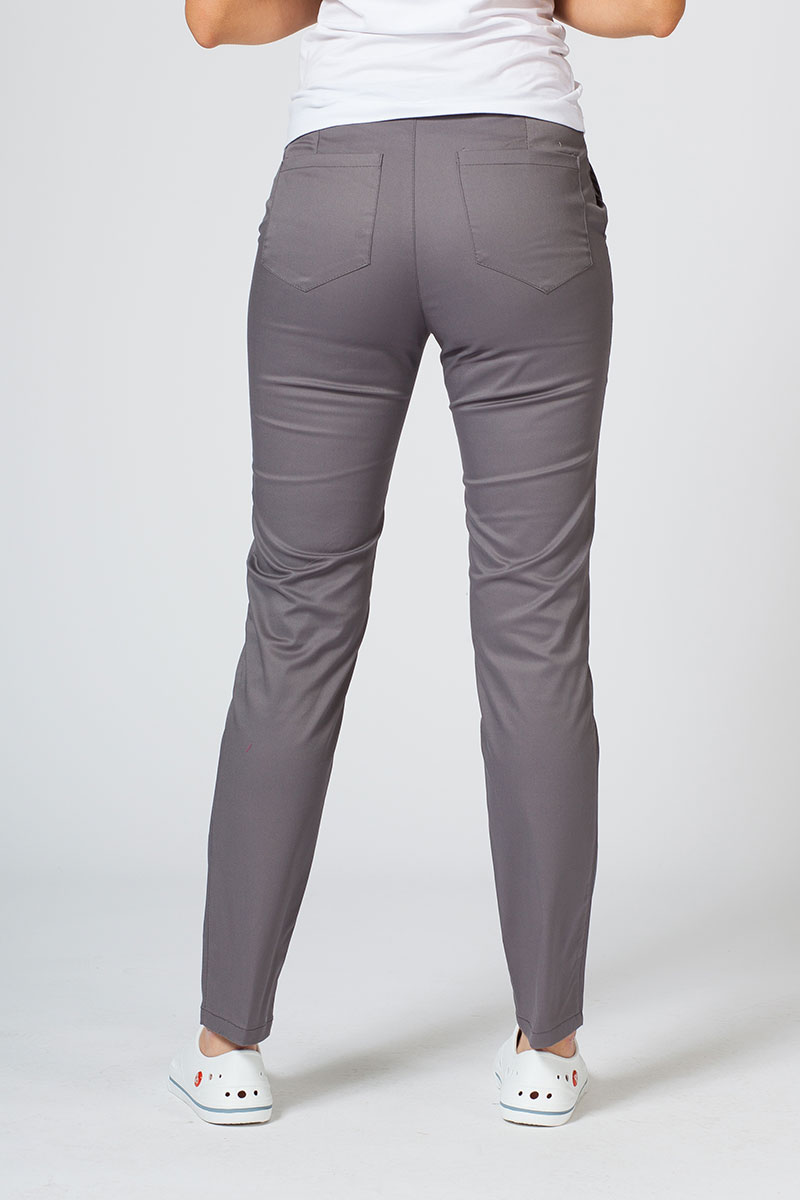 Spodnie medyczne damskie Sunrise Uniforms Slim (elastic) szare-1