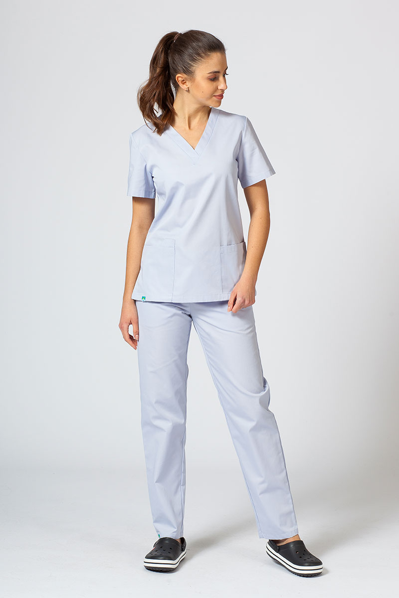 Bluza medyczna damska Sunrise Uniforms popielata taliowana-4