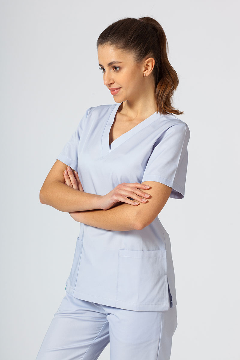 Komplet medyczny damski Sunrise Uniforms Basic Classic (bluza Light, spodnie Regular) popielaty-2