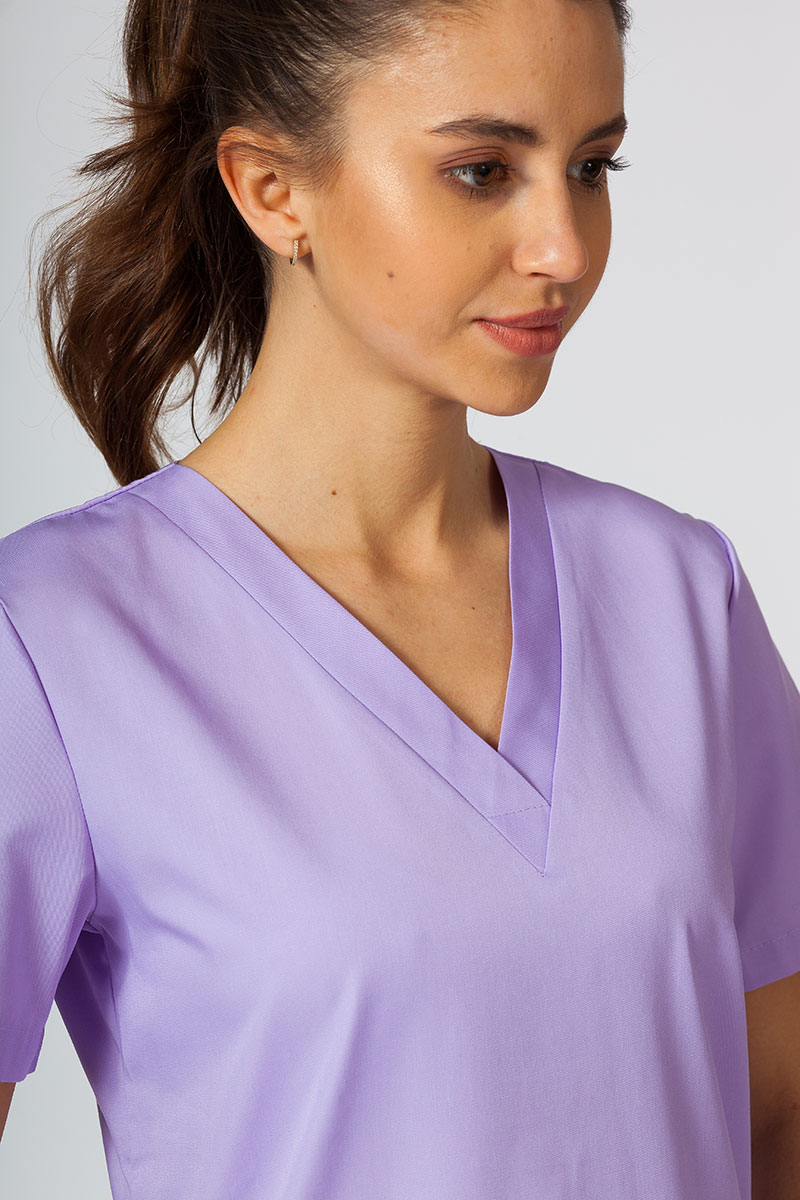 Bluza medyczna damska Sunrise Uniforms lawendowa taliowana-5