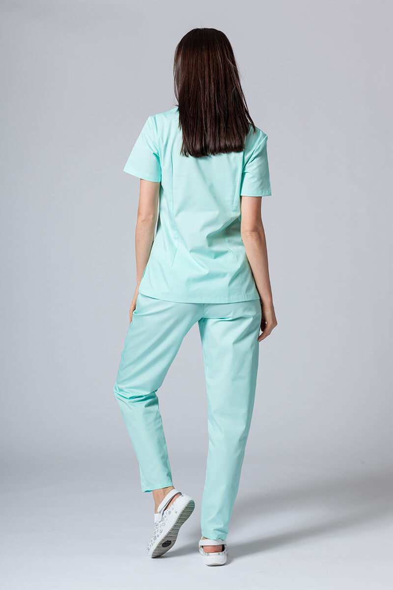 Komplet medyczny Sunrise Uniforms miętowy (z bluzą taliowaną)-1