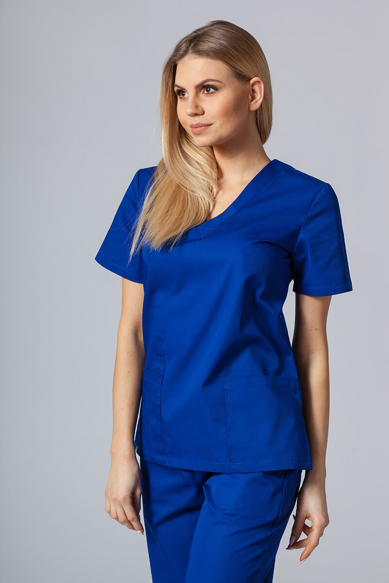 Komplet medyczny damski Sunrise Uniforms Basic Classic (bluza Light, spodnie Regular) granatowy-2