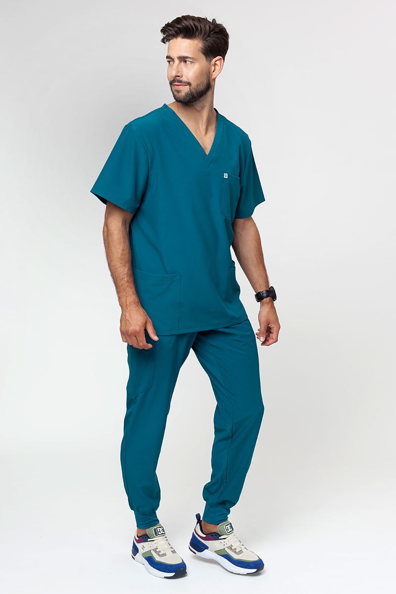 Komplet medyczny Sunrise Uniforms turkusowy (z bluzą taliowaną)-6
