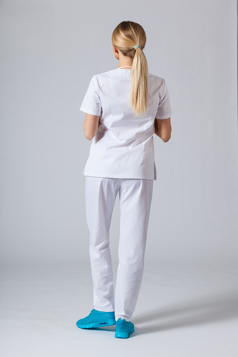 Komplet medyczny Sunrise Uniforms biały (z bluzą taliowaną)-1