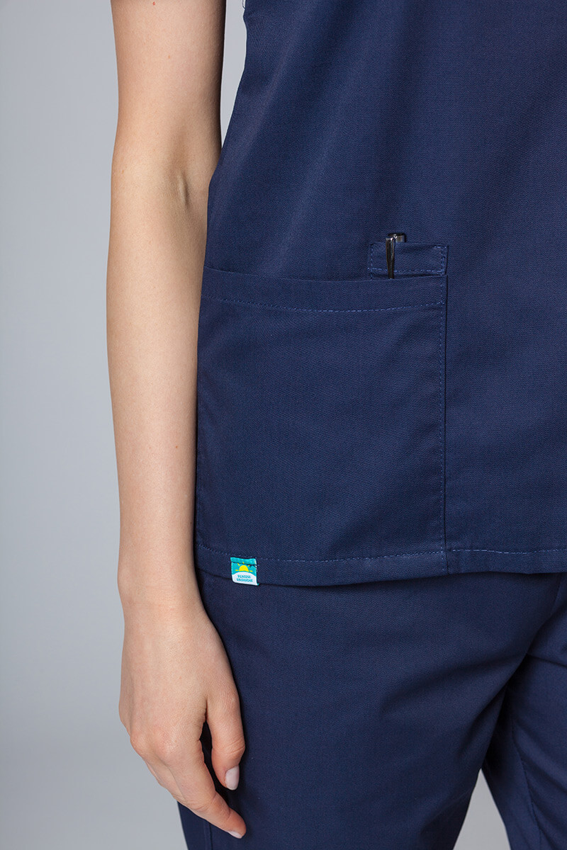 Komplet medyczny damski Sunrise Uniforms Basic Classic (bluza Light, spodnie Regular) ciemny granat-4