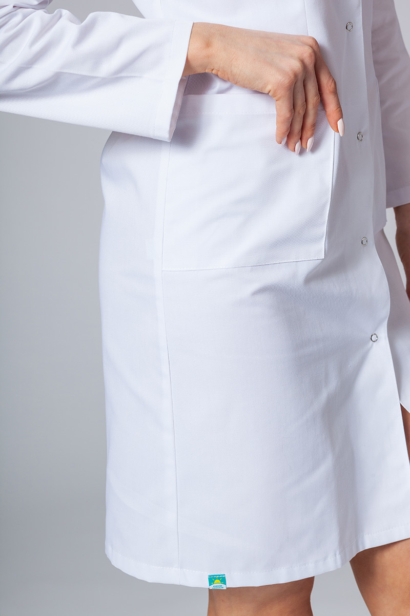 Fartuch medyczny Sunrise Uniforms z długim rękawem biały-3