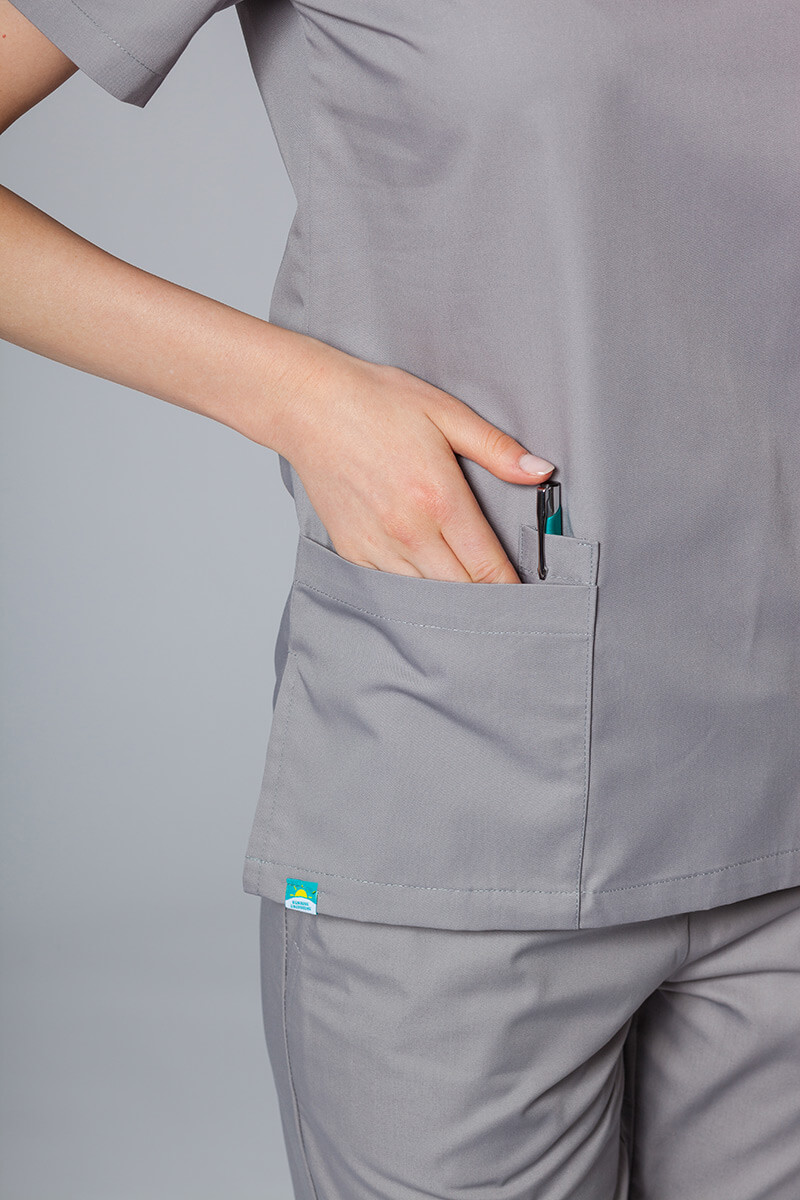 Komplet medyczny damski Sunrise Uniforms Basic Classic (bluza Light, spodnie Regular) szary-4