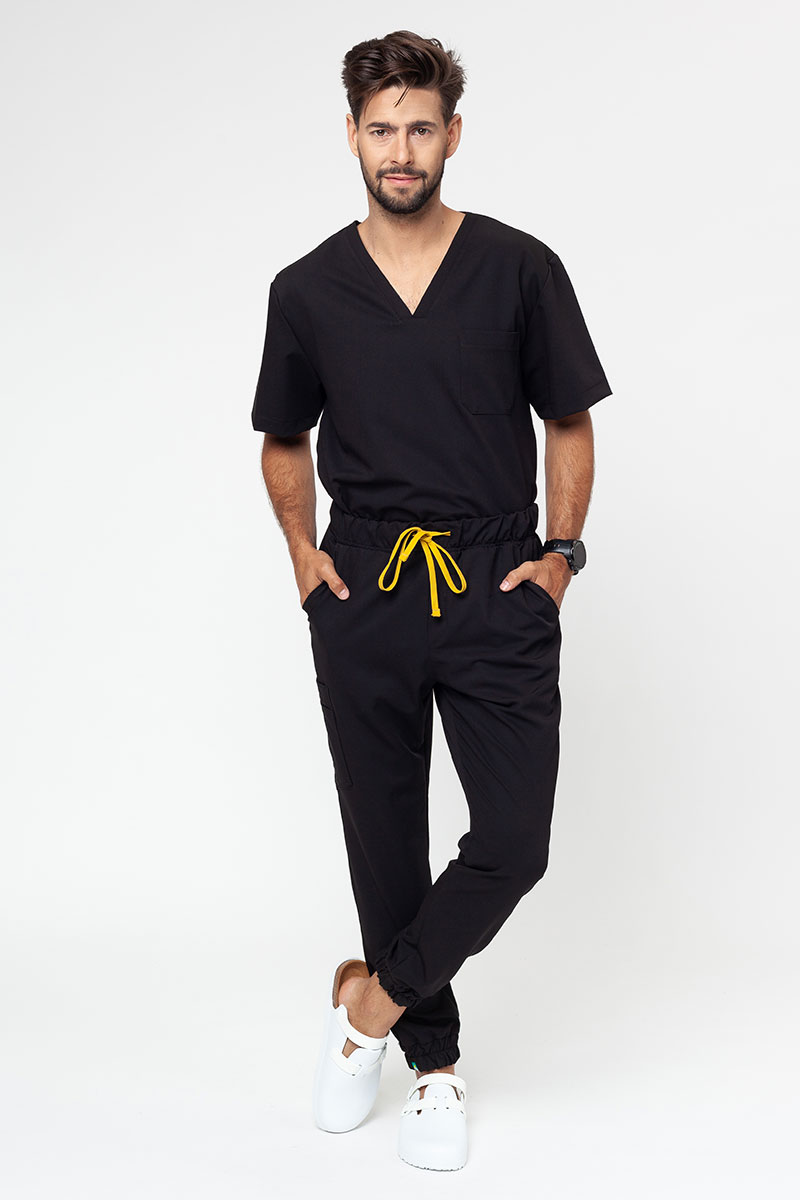 Bluza medyczna męska Sunrise Uniforms Premium Dose czarna-4