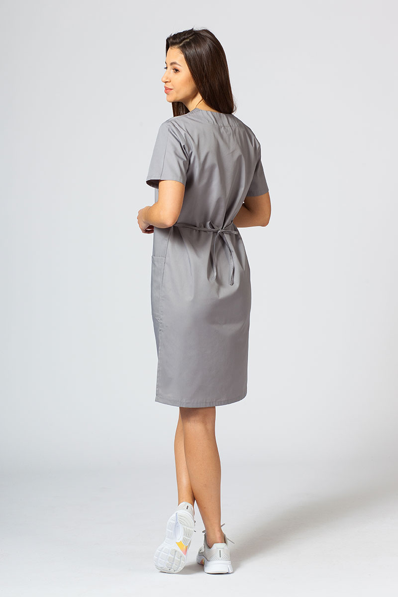 Sukienka medyczna damska prosta Sunrise Uniforms szara-1