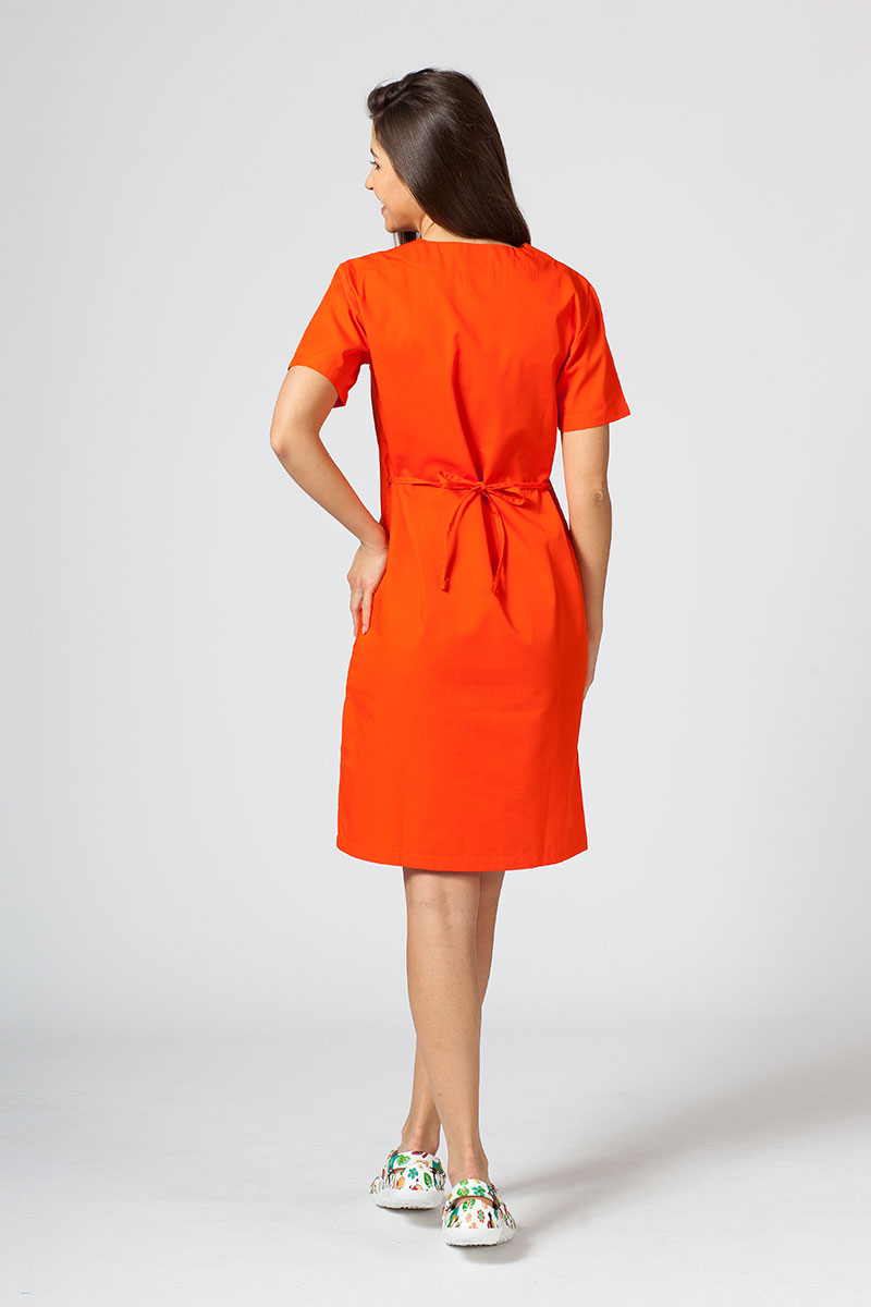 Sukienka medyczna damska prosta Sunrise Uniforms pomarańczowa-1