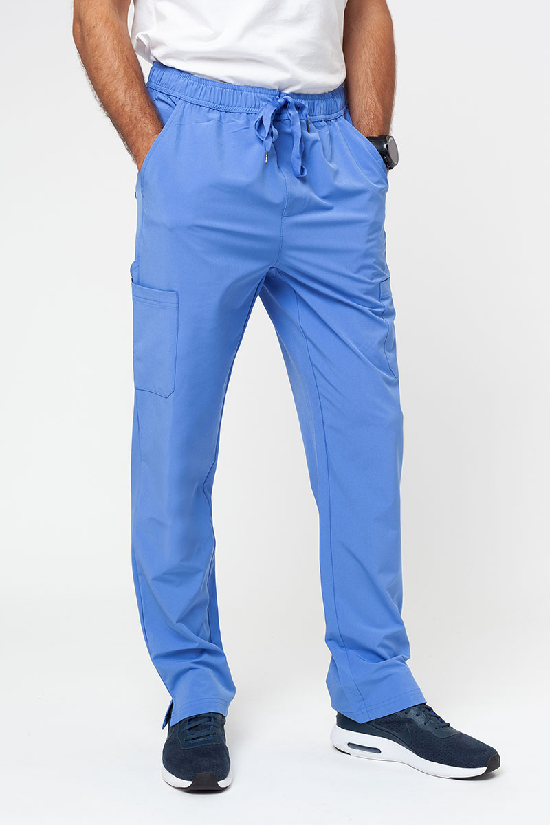 Komplet medyczny męski Adar Cargo klasyczny błękit (z bluzą Modern)-6