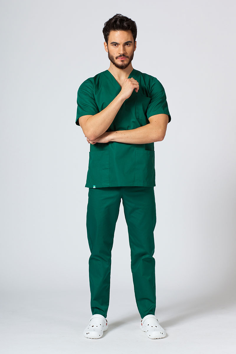 Bluza medyczna uniwersalna Sunrise Uniforms butelkowa zieleń-2