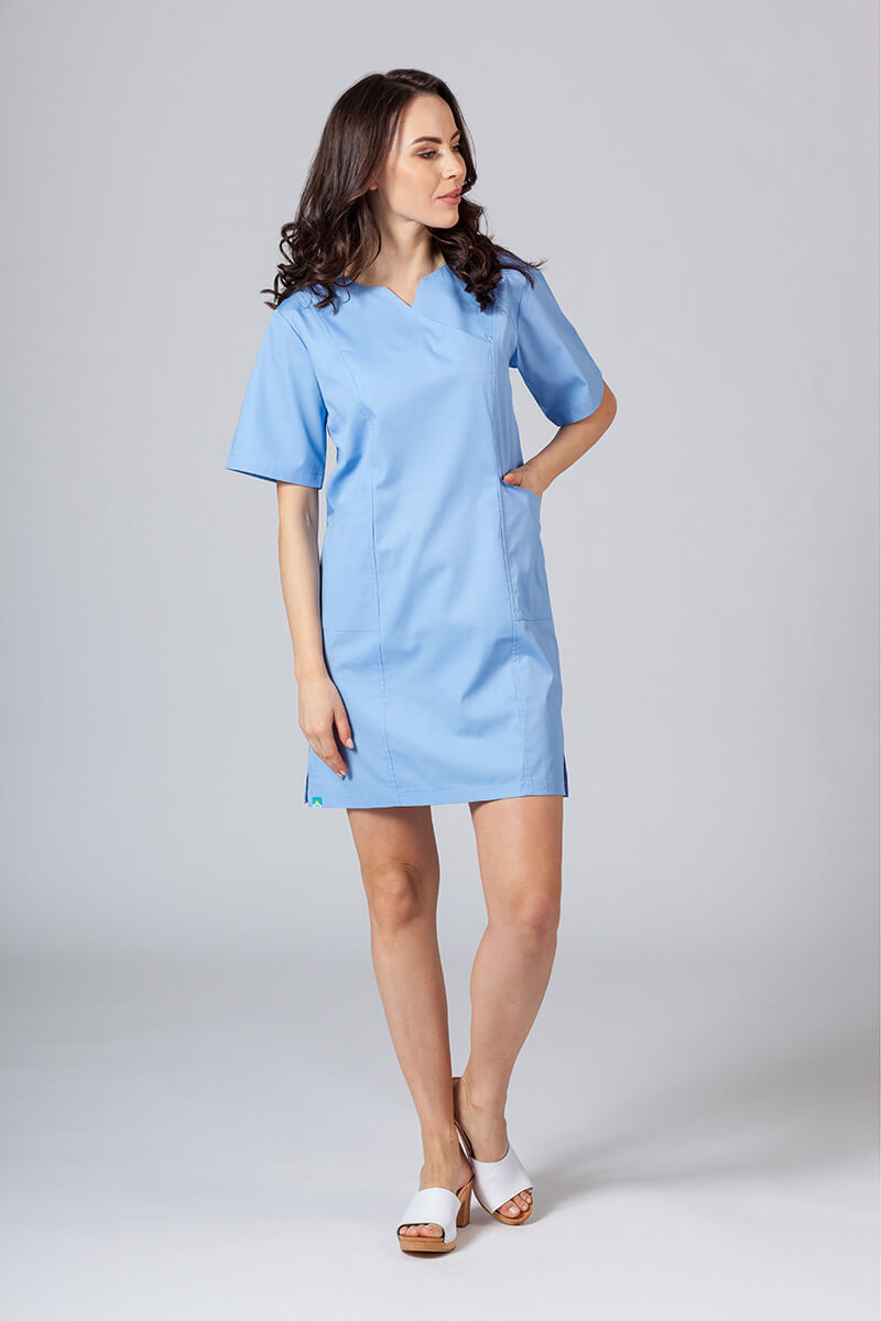 Sukienka medyczna damska klasyczna Sunrise Uniforms niebieska-2