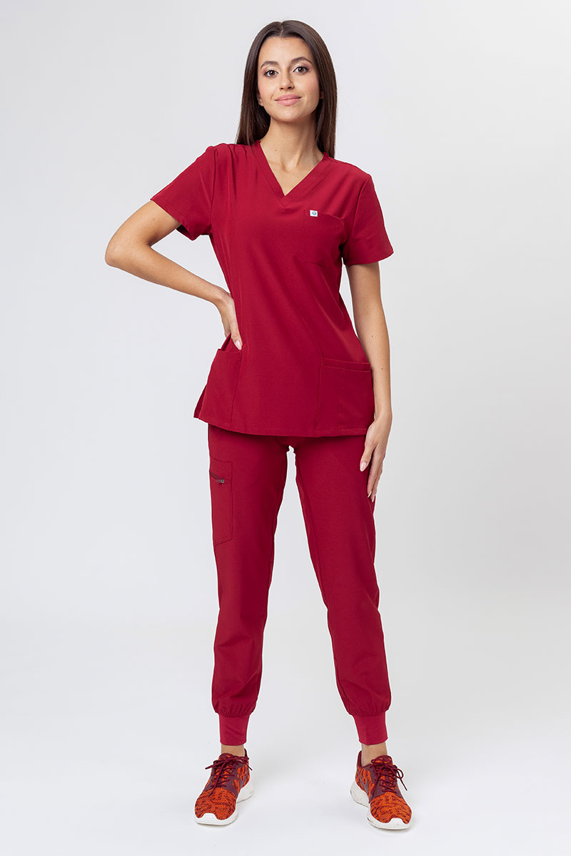 Bluza medyczna damska Uniforms World 309TS™ Valiant burgundowa-4