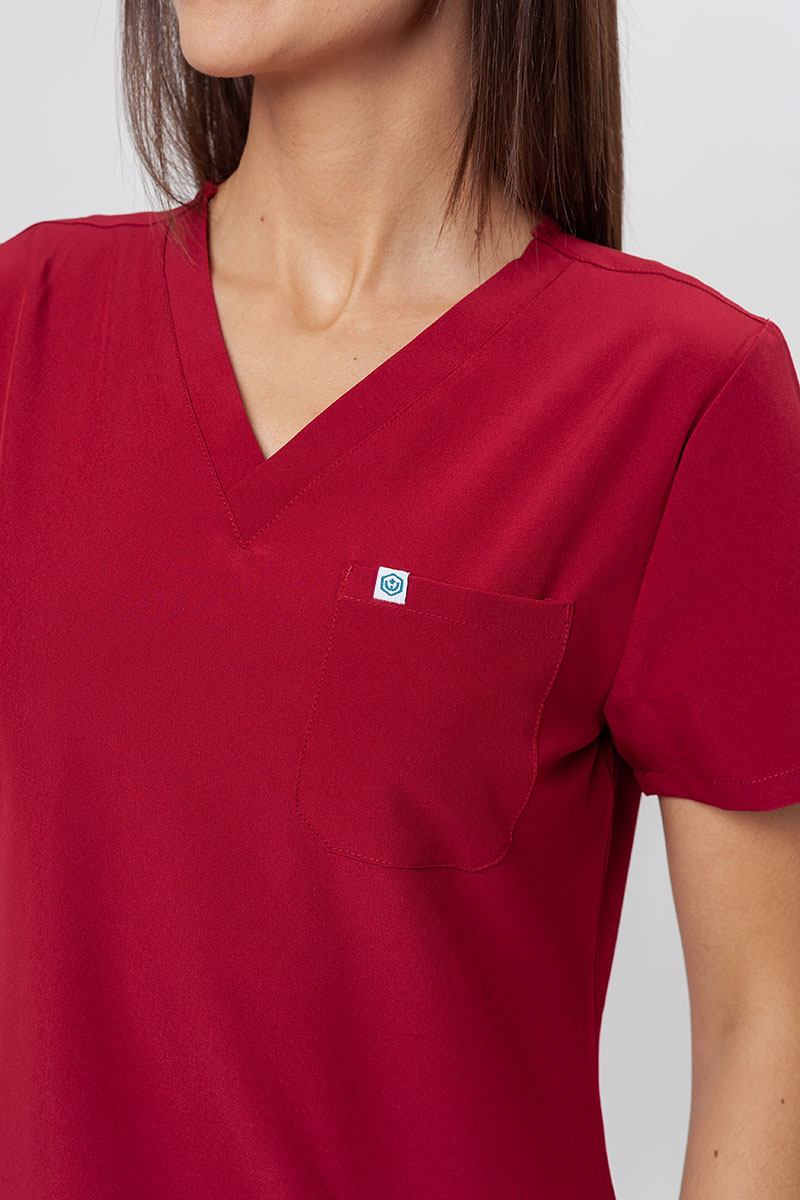 Bluza medyczna damska Uniforms World 309TS™ Valiant burgundowa-2