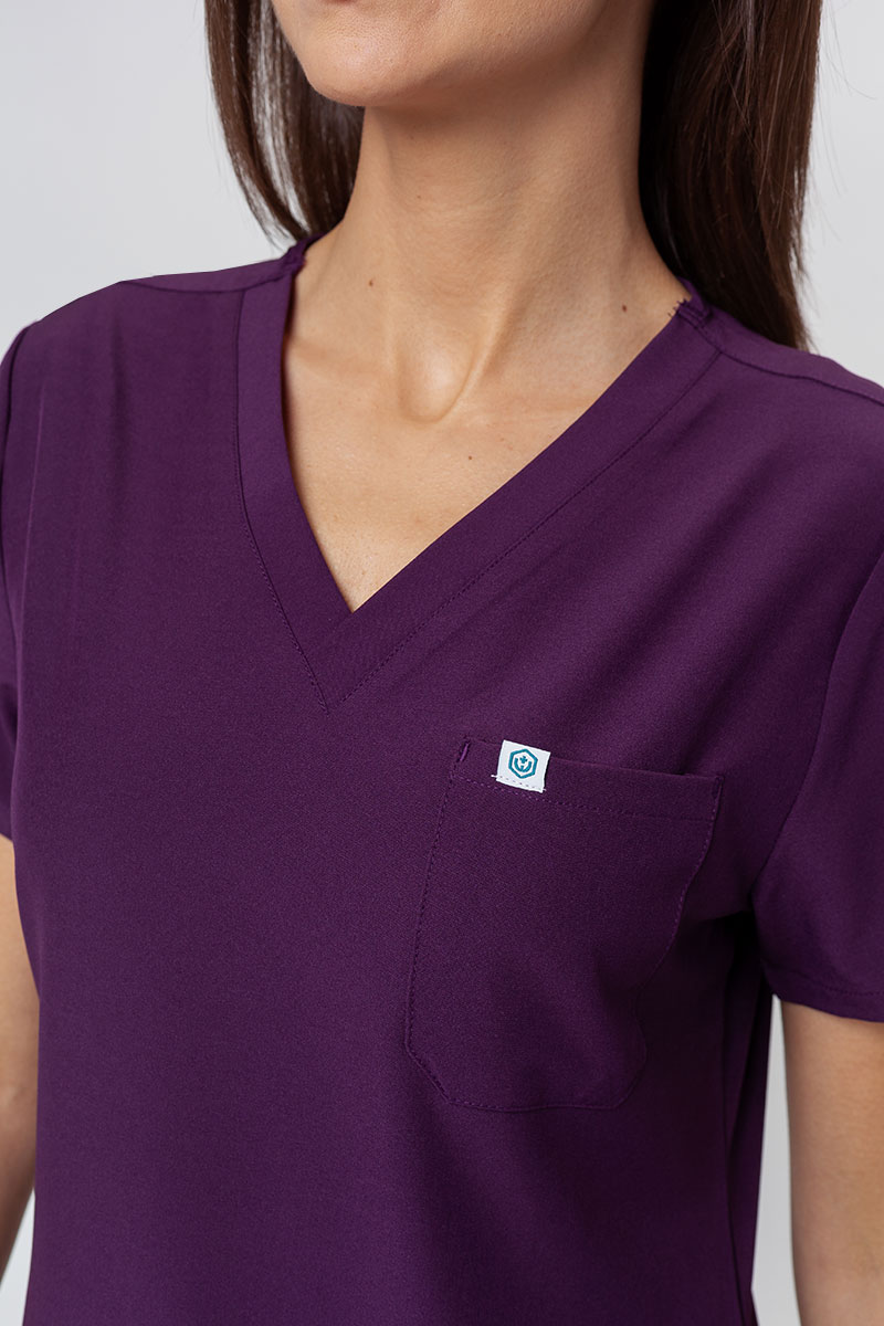 Bluza medyczna damska Uniforms World 309TS™ Valiant bakłażanowa-2