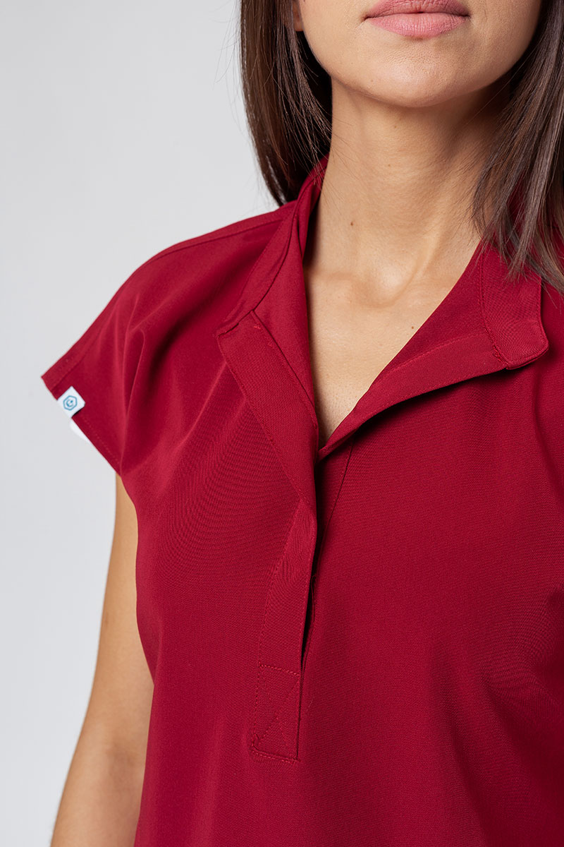 Bluza medyczna damska Uniforms World 518GTK™ Avant burgundowa-3