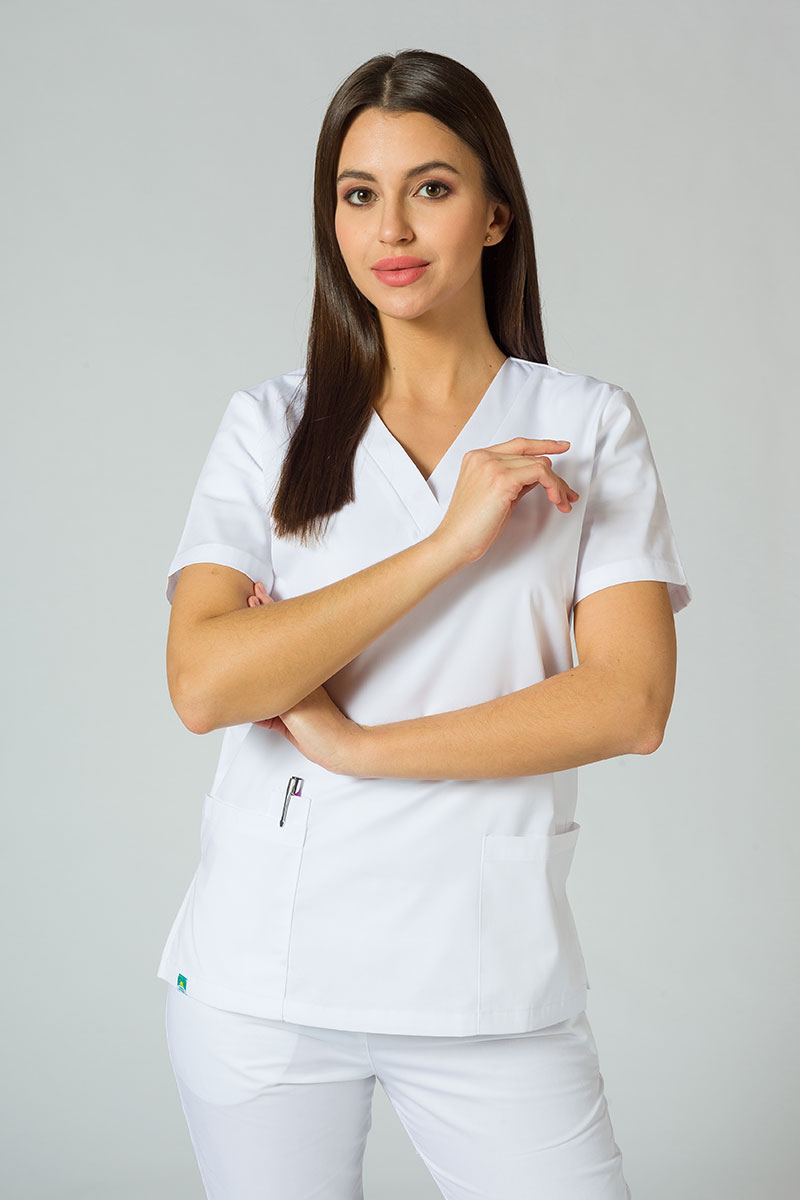 Komplet medyczny damski Sunrise Uniforms Basic Jogger (bluza Light, spodnie Easy) biały-3