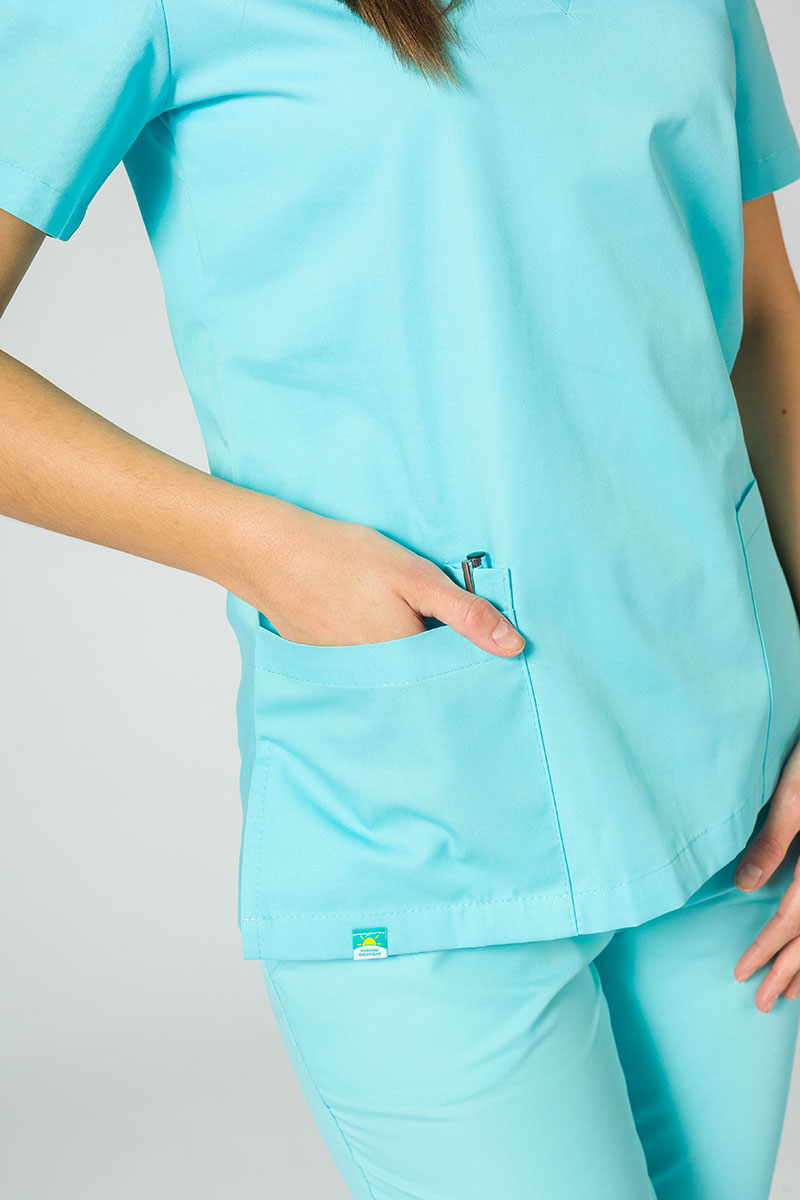 Komplet medyczny damski Sunrise Uniforms Basic Jogger (bluza Light, spodnie Easy) aqua-5