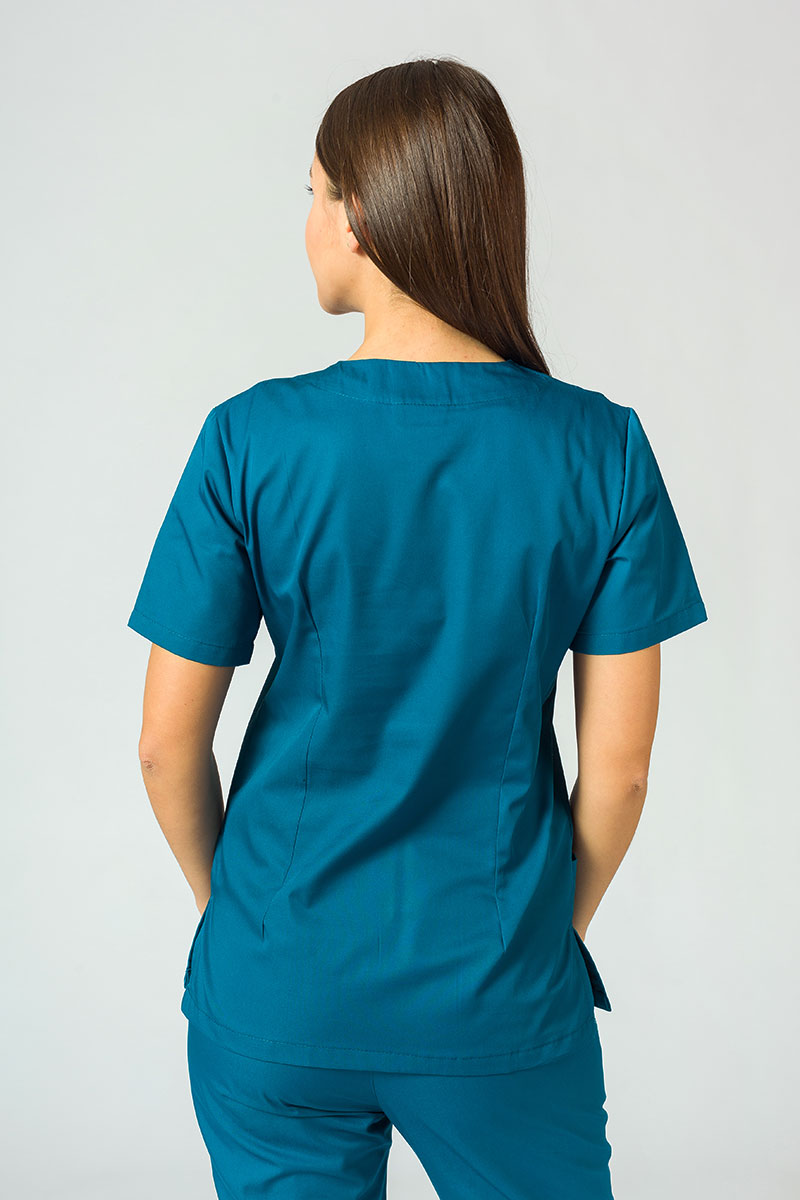 Komplet medyczny damski Sunrise Uniforms Basic Jogger (bluza Light, spodnie Easy) karaibski błękit-3