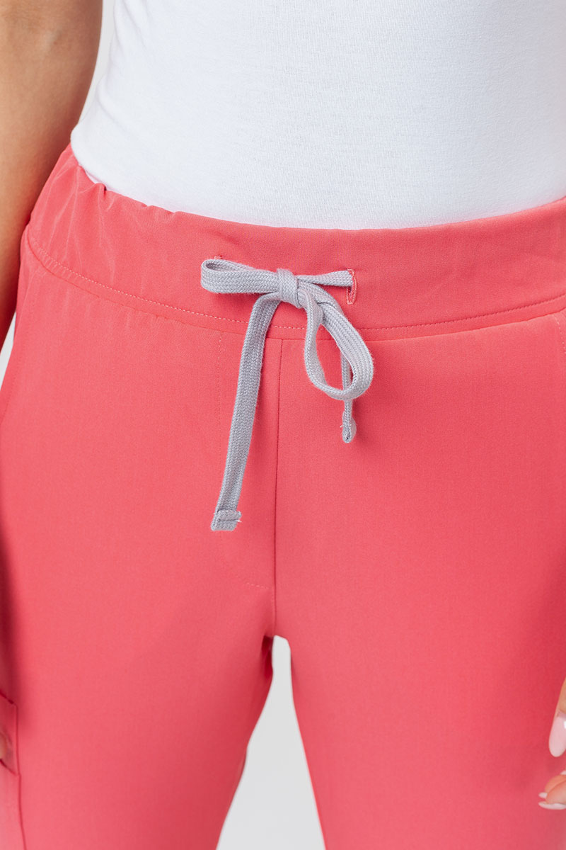 Spodnie medyczne damskie Sunrise Uniforms Premium Chill jogger koralowe-2
