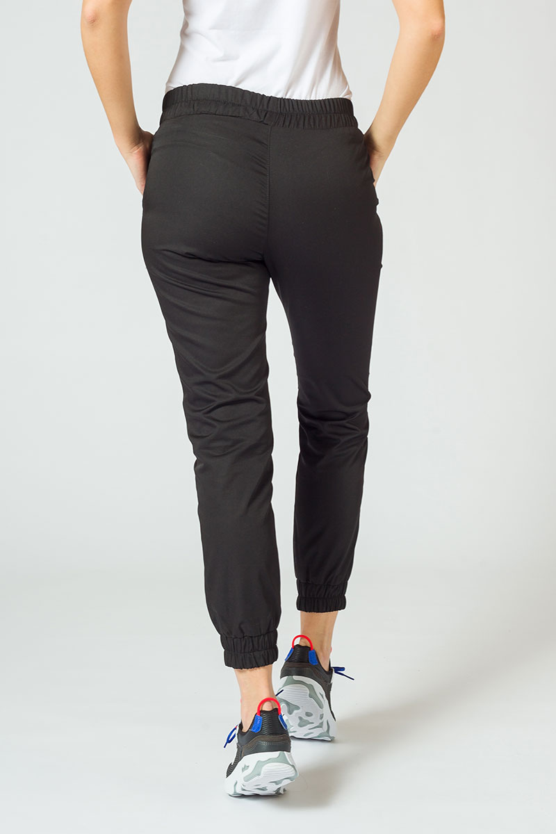 Spodnie medyczne damskie Sunrise Uniforms Easy jogger czarne-1