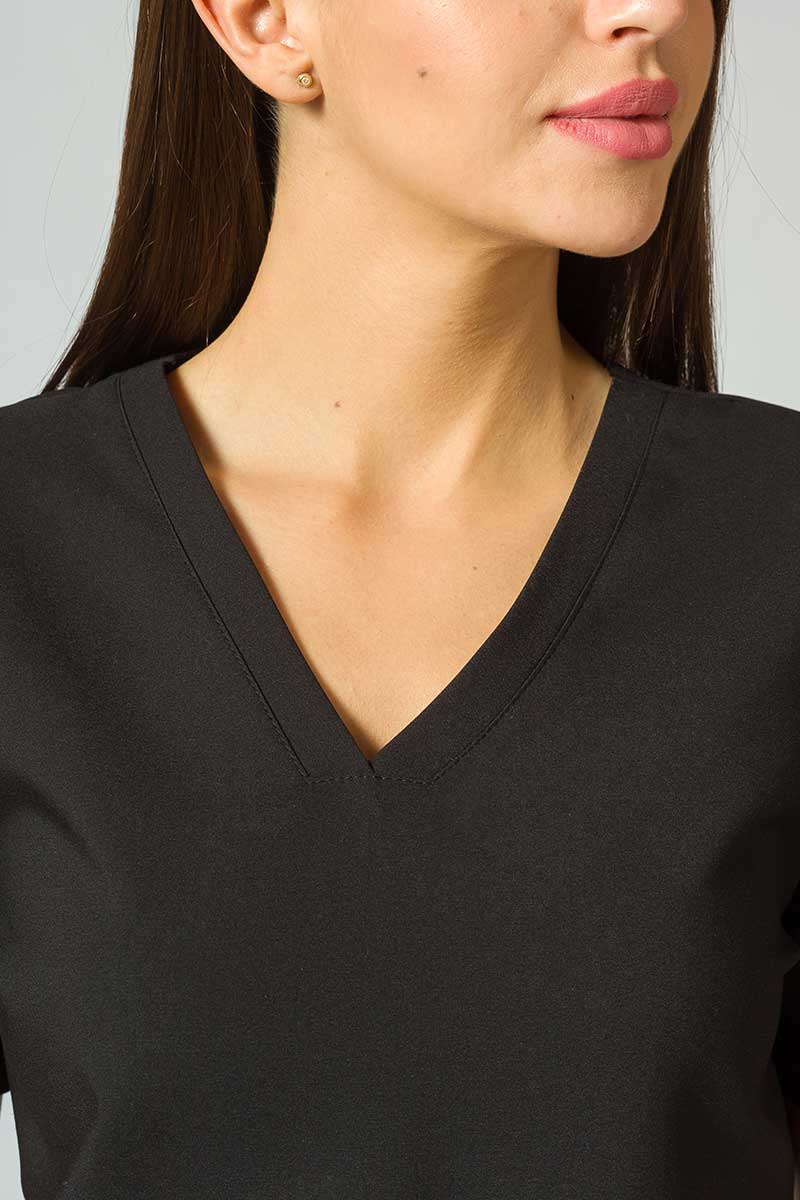 Bluza medyczna damska Sunrise Uniforms Premium Joy czarna-4