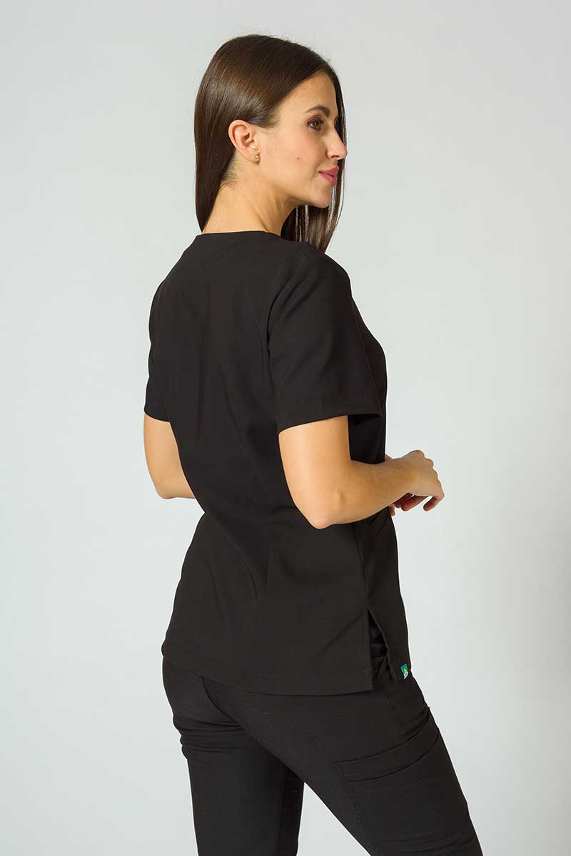 Bluza medyczna damska Sunrise Uniforms Premium Joy czarna-3