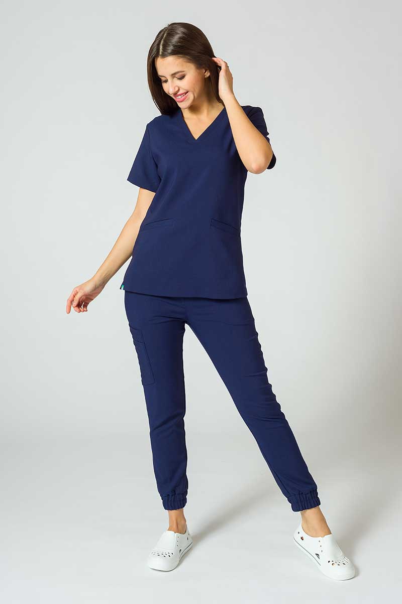 Bluza medyczna damska Sunrise Uniforms Premium Joy ciemny granat-2