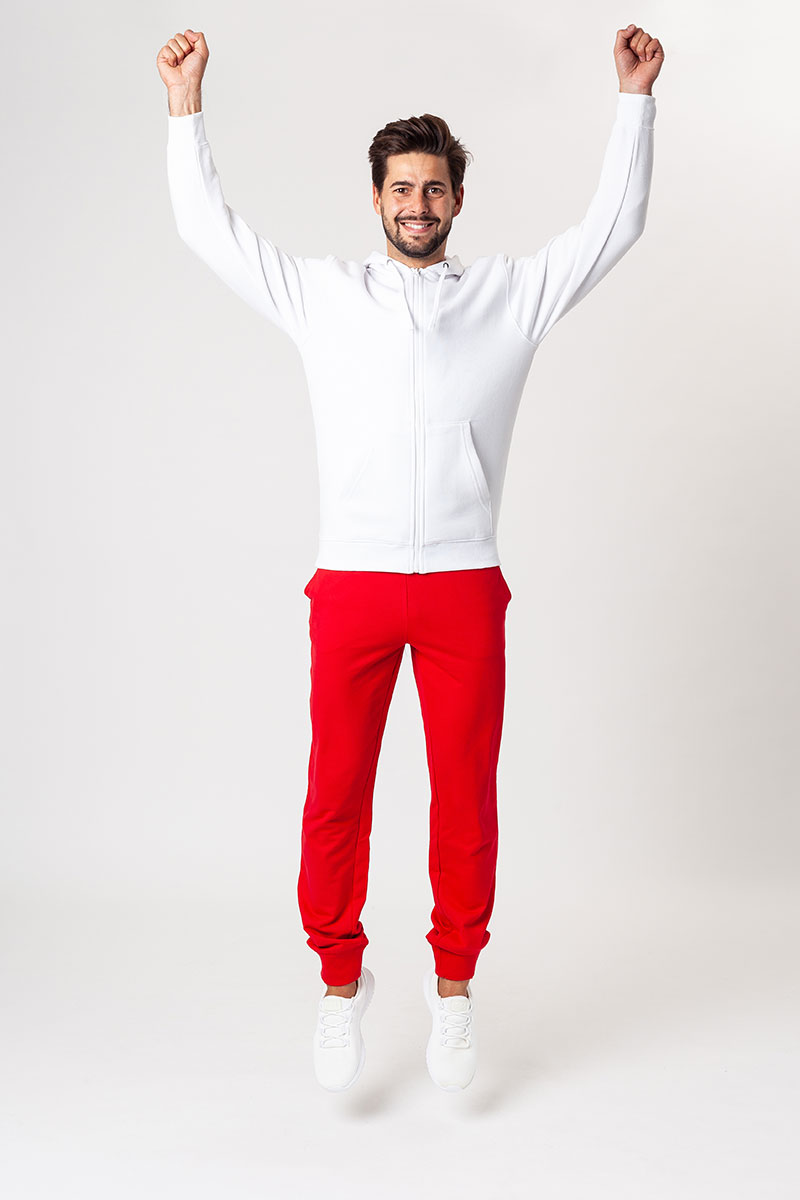 Spodnie męskie dresowe Malfini Rest czerwone-3