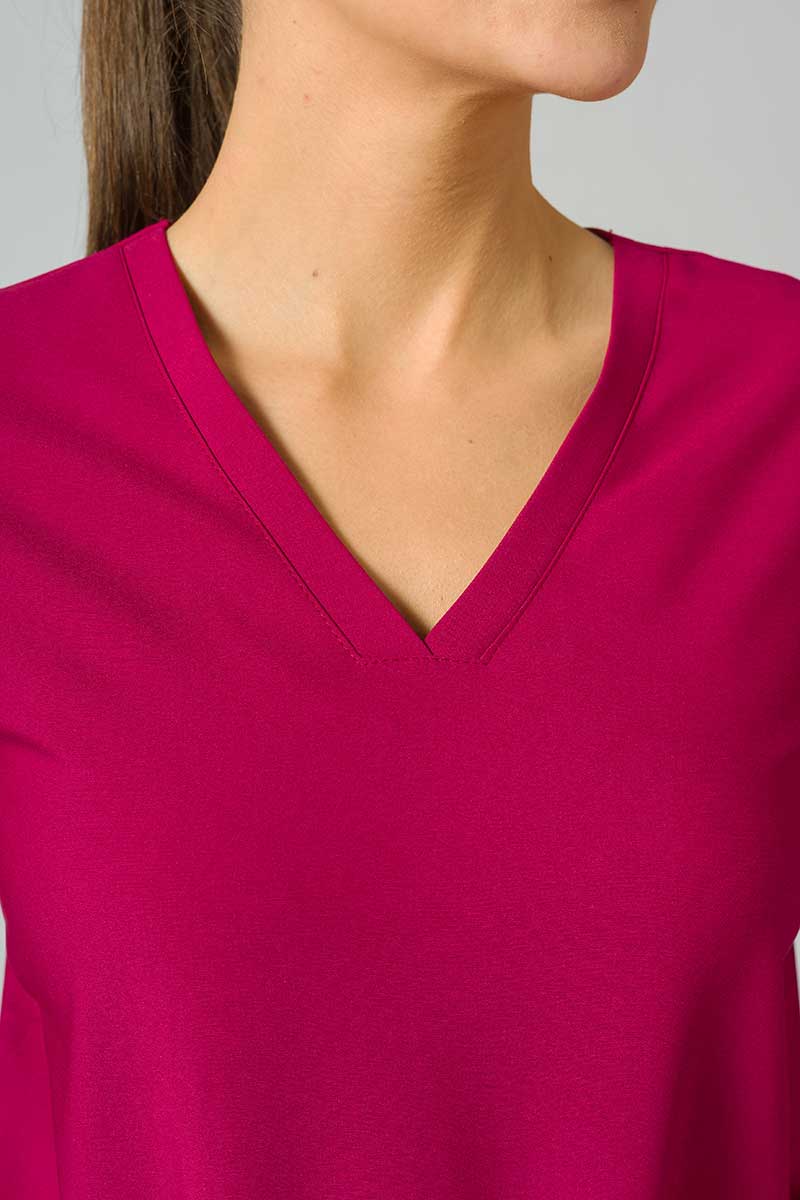 Bluza medyczna damska Sunrise Uniforms Premium Joy śliwkowa-4