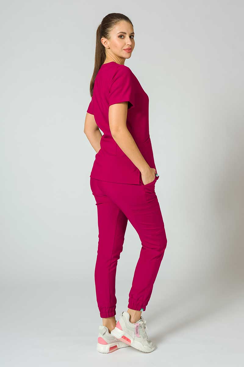 Bluza medyczna damska Sunrise Uniforms Premium Joy śliwkowa-7