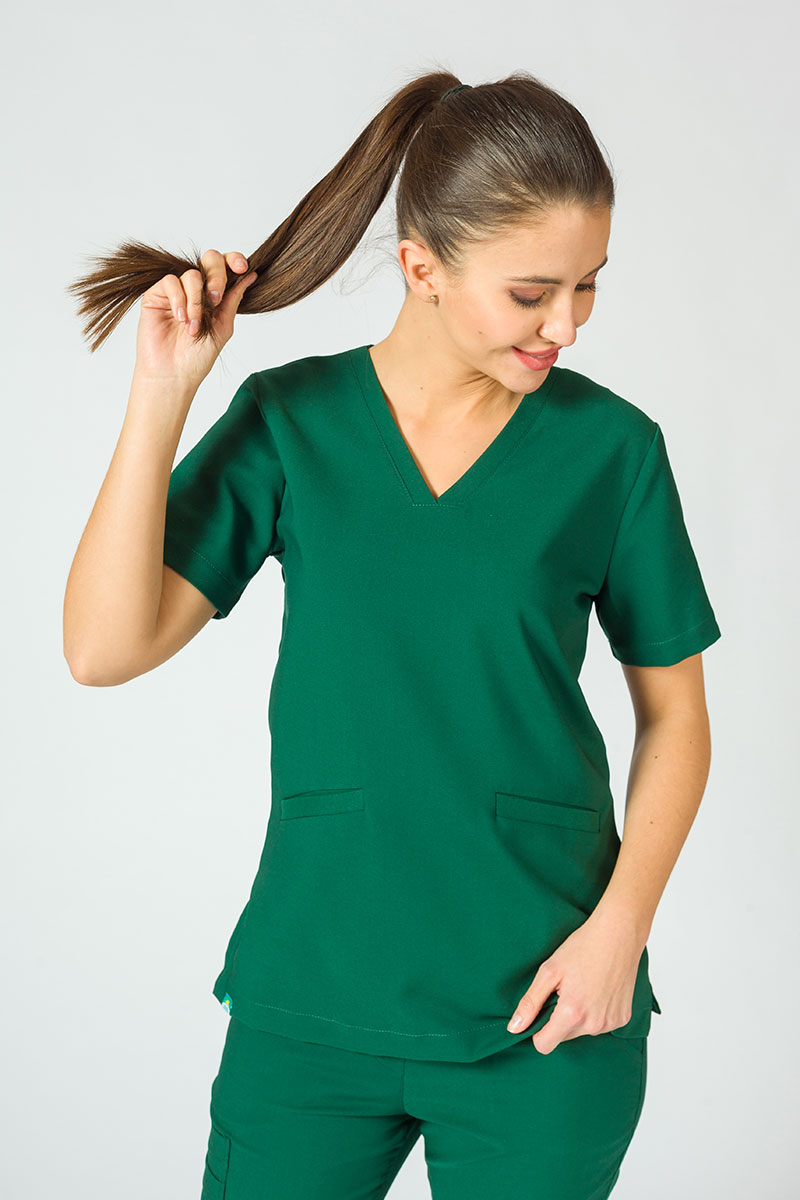 Komplet medyczny Sunrise Uniforms Premium (bluza Joy, spodnie Chill) butelkowa zieleń-3