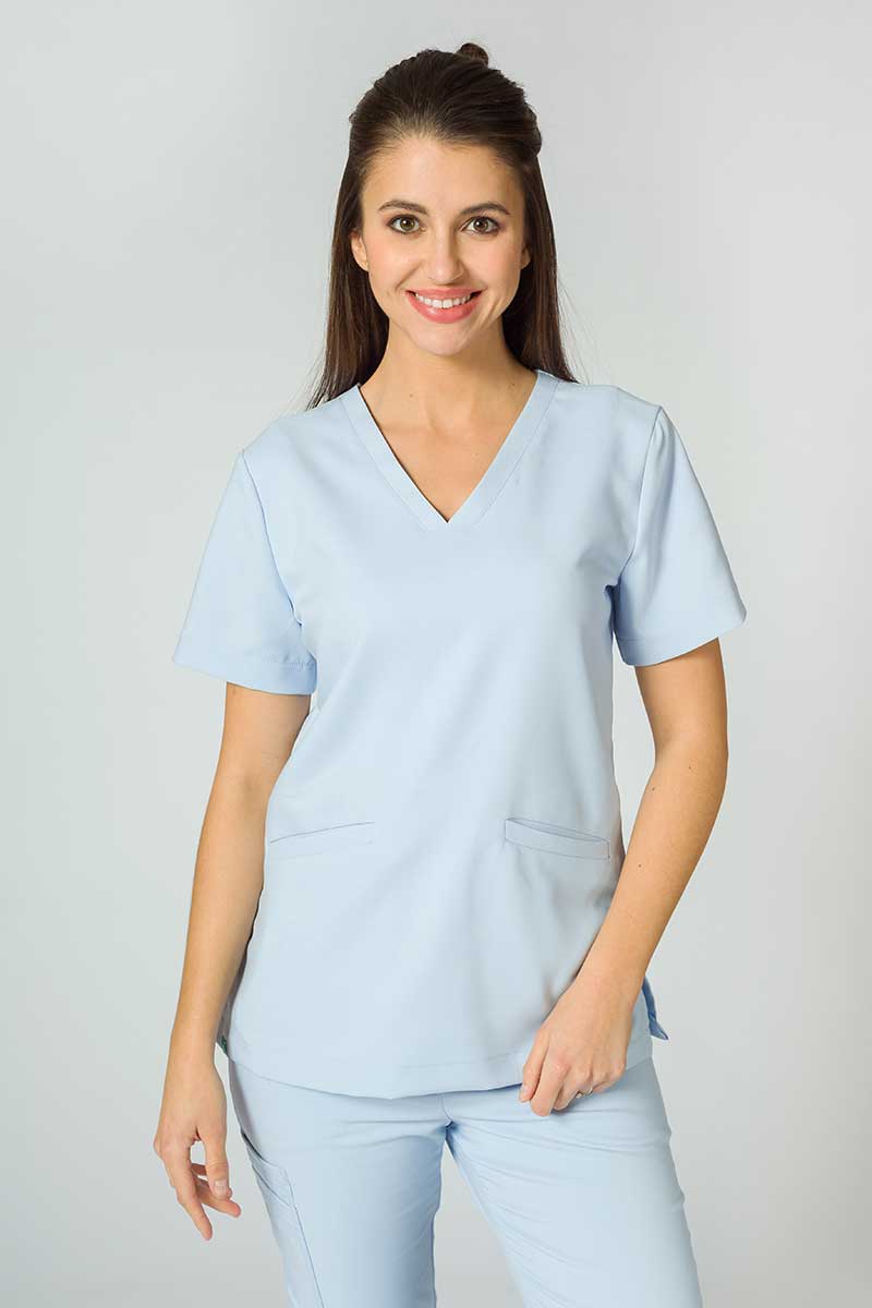 Bluza medyczna damska Sunrise Uniforms Premium Joy błękitna-5