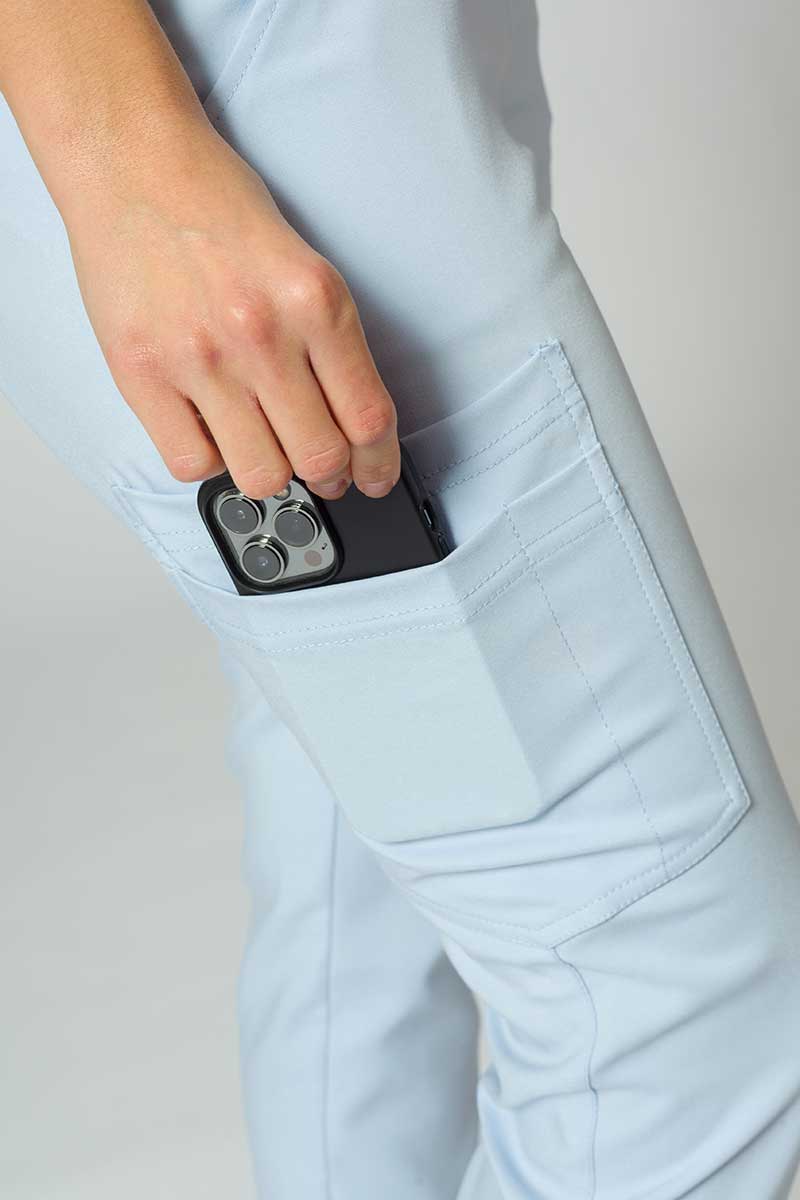 Spodnie medyczne damskie Sunrise Uniforms Premium Chill jogger błękitne-7