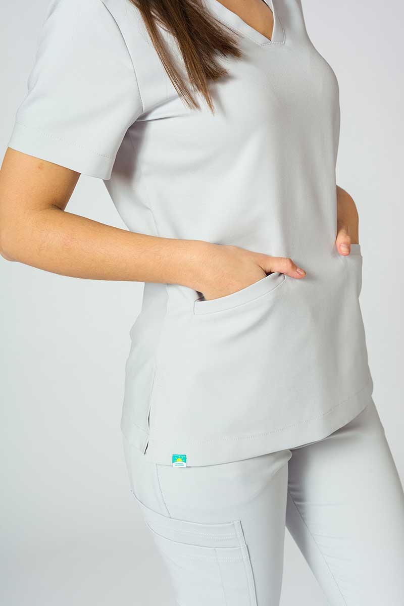 Bluza medyczna damska Sunrise Uniforms Premium Joy popielata-5
