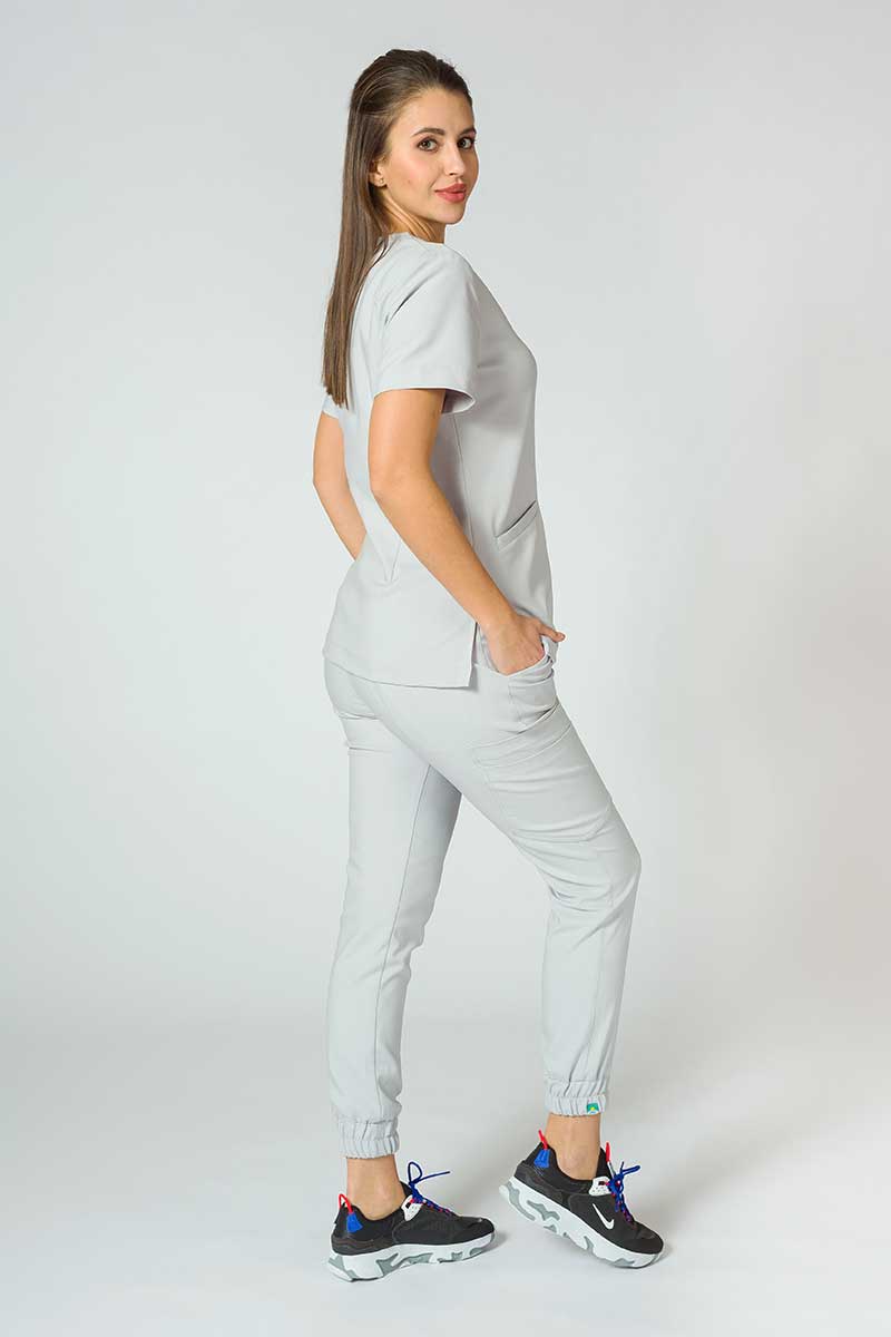 Bluza medyczna damska Sunrise Uniforms Premium Joy popielata-3