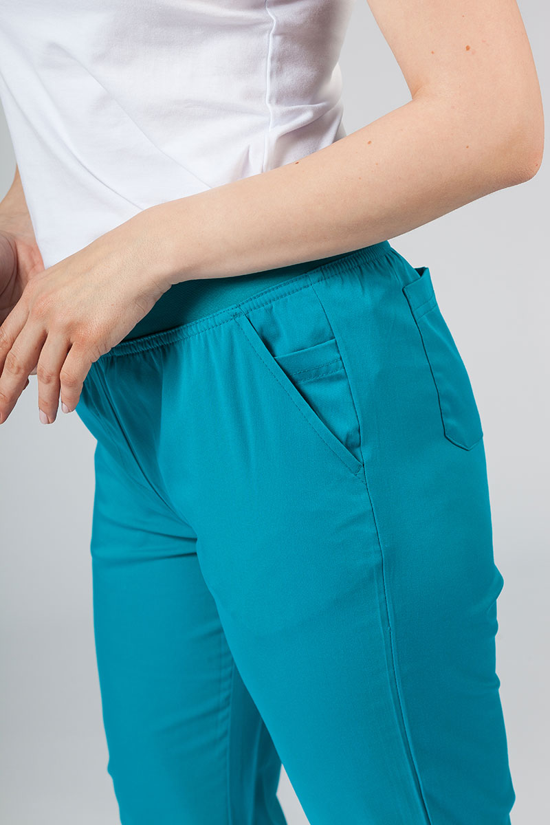Spodnie damskie Adar Uniforms Leg Yoga morski błękit-4