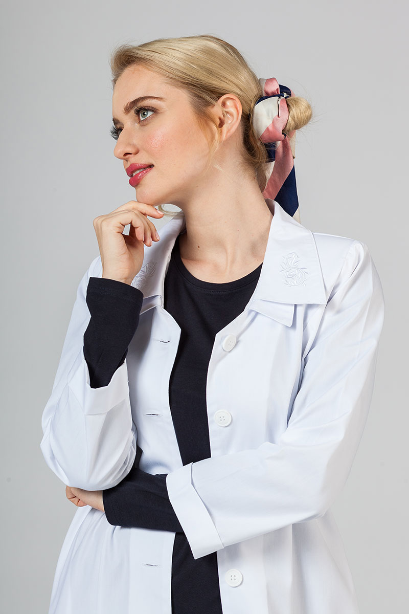 Sukienka medyczna damska Adar Uniforms Collar biała-7