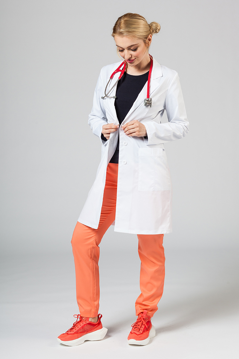Fartuch medyczny Adar Uniforms Tab-Waist biały (elastic)-2