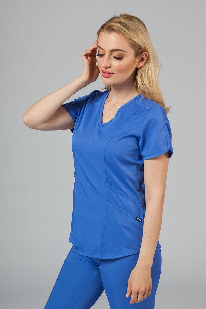 Komplet medyczny Adar Uniforms Yoga klasyczny błękit (z bluzą Modern - elastic)-2