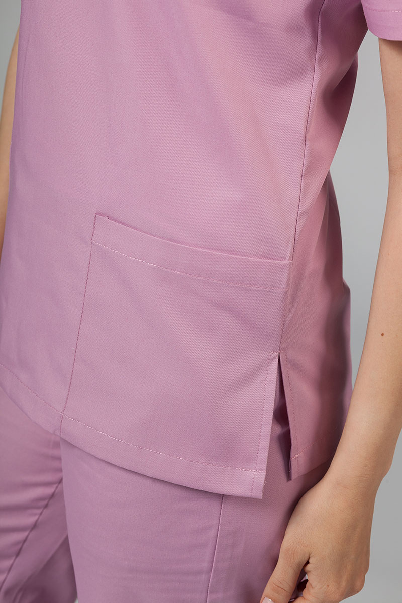 Bluza medyczna damska Sunrise Uniforms liliowa taliowana-6
