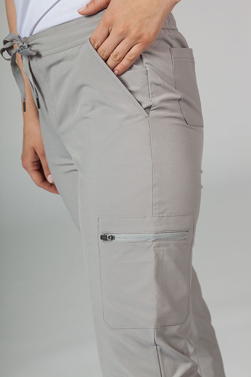Spodnie damskie Adar Uniforms Skinny Leg Cargo popielate-6